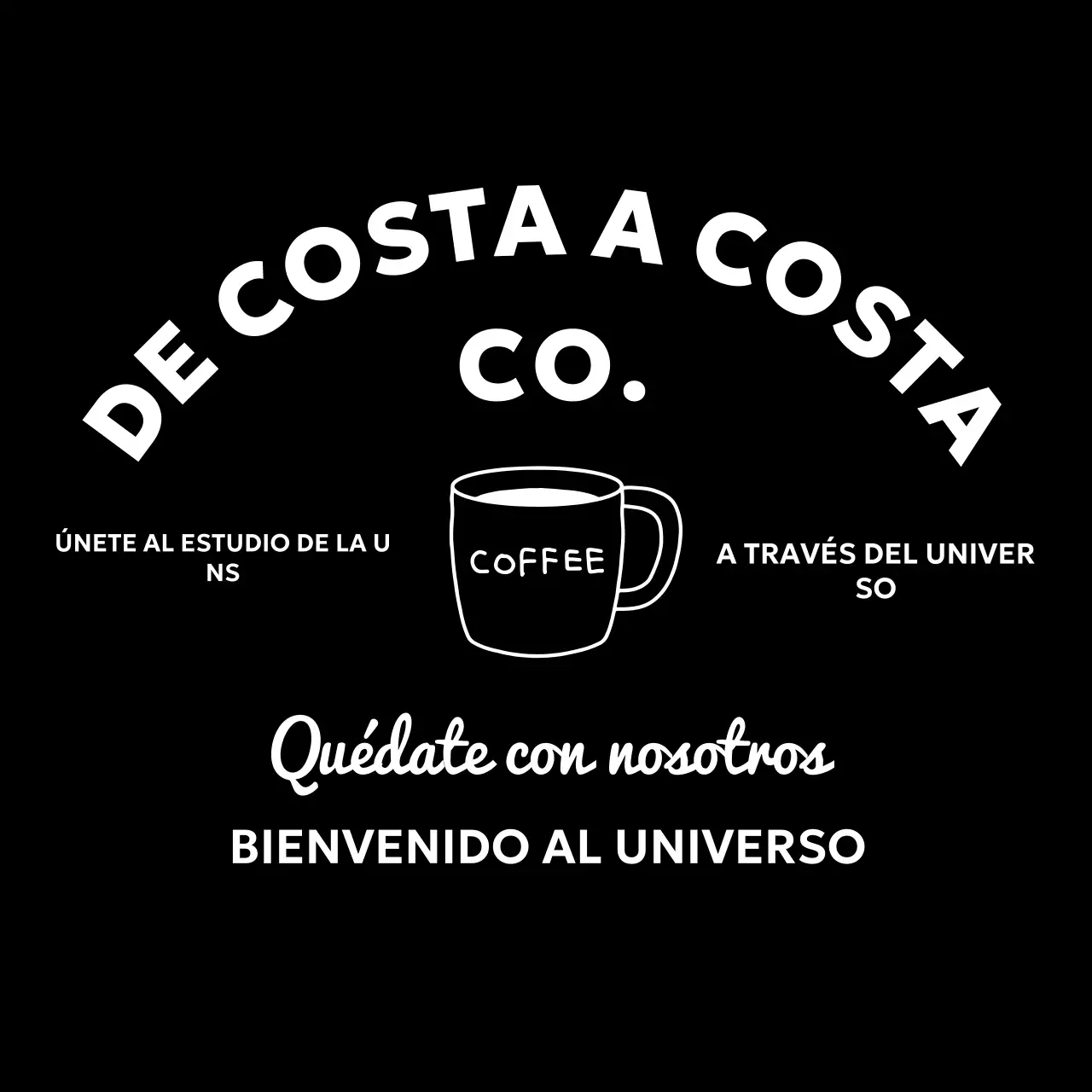 Anuncio de café negro simple