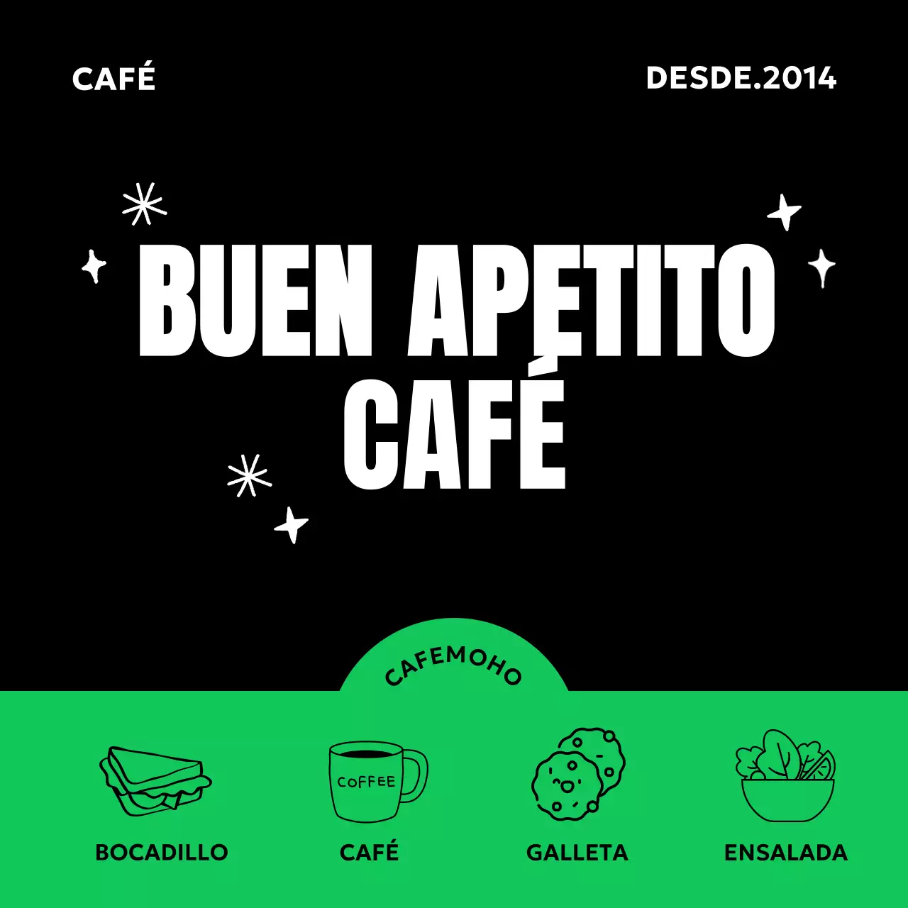Anuncio de Black Modern Cafe