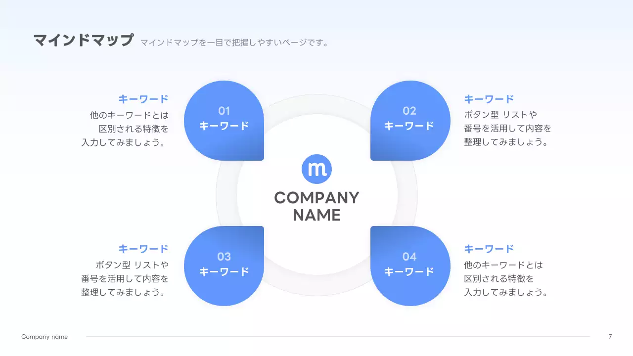 青 シンプル ビジネス プレゼンテーション