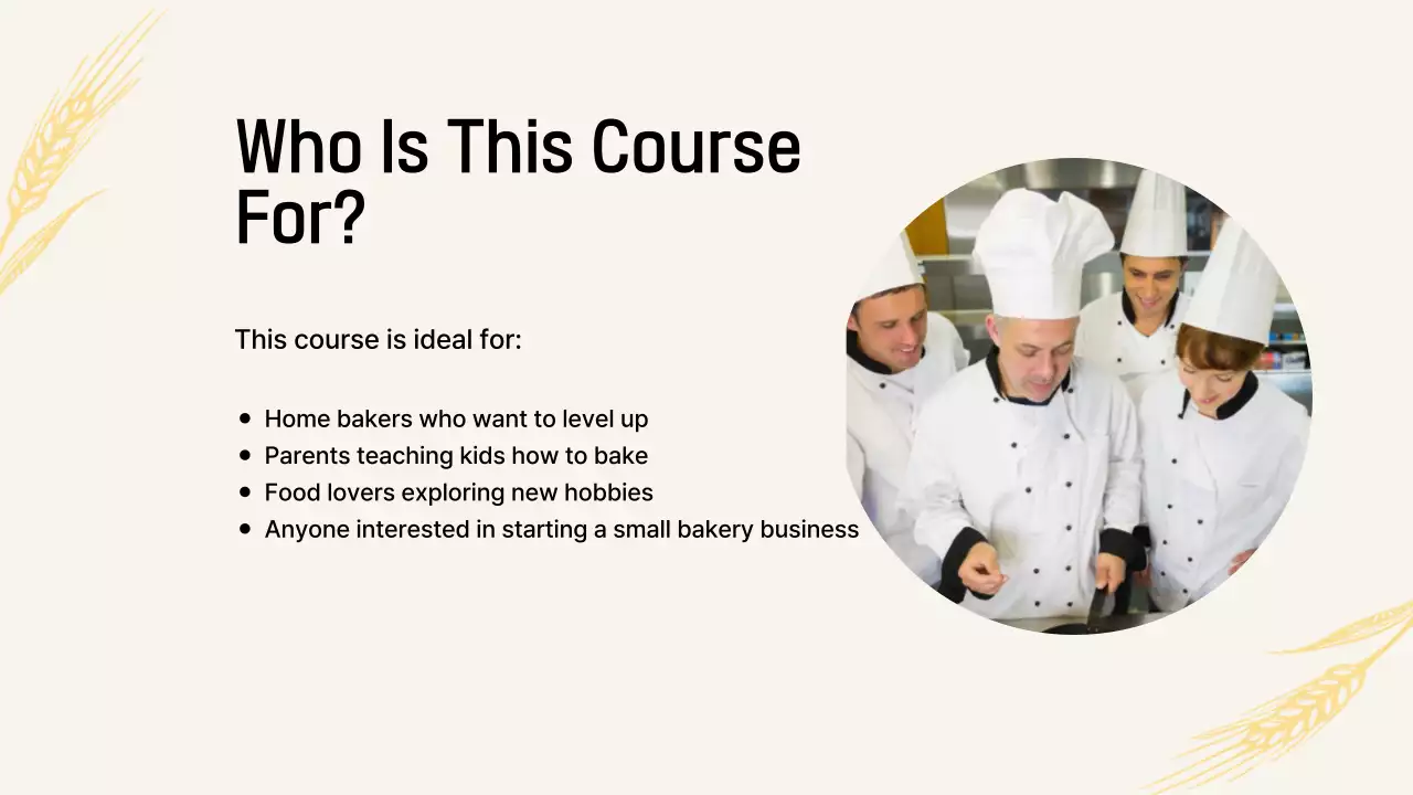 베이킹 클래스와 쉬운 요리 튜토리얼 베이지색