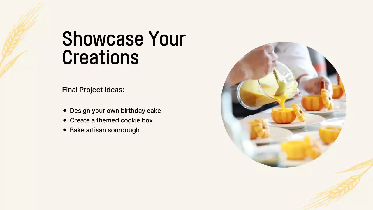 베이킹 클래스와 쉬운 요리 튜토리얼 베이지색