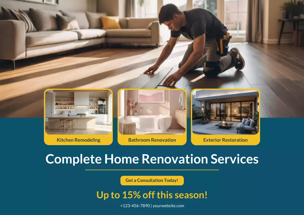 Modern Home Renovation Services Poster