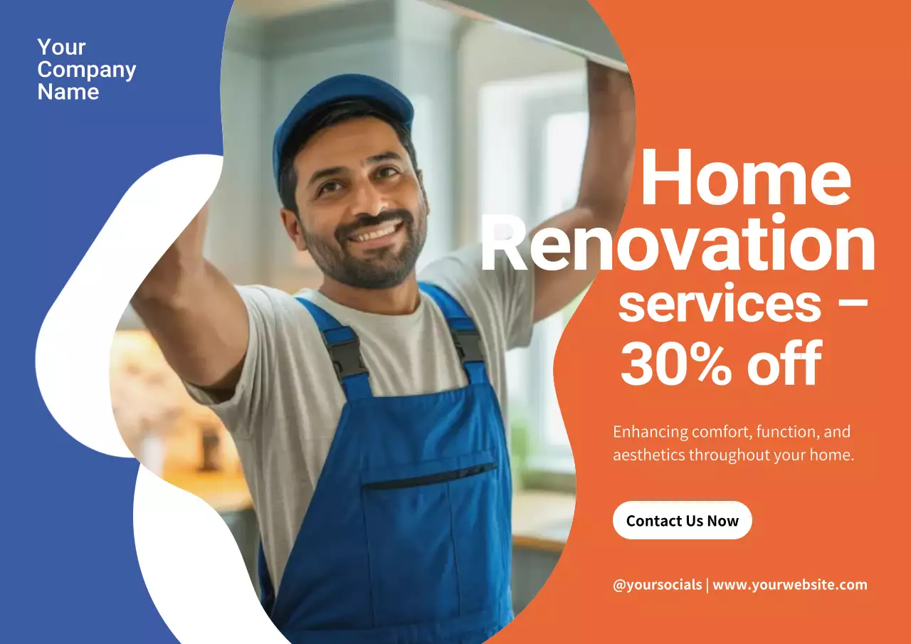 Modern Home Renovation Promotion Poster