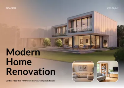 Beige Modern Home Advertisement Poster