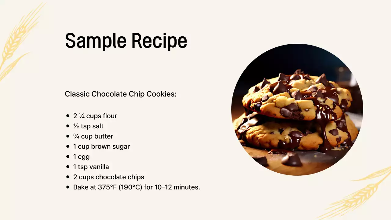 베이킹 클래스와 쉬운 요리 튜토리얼 베이지색