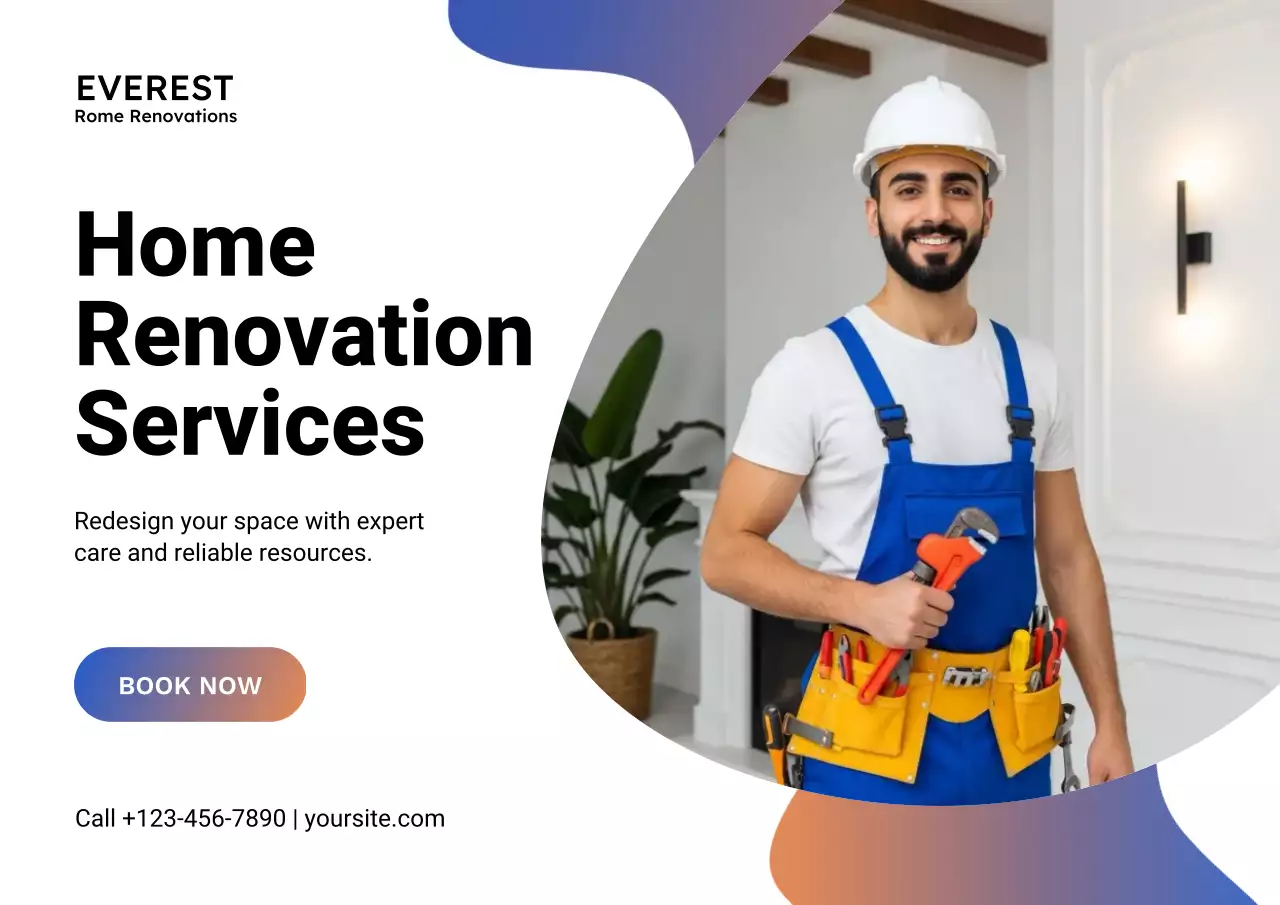 Modern Home Renovation Services Poster