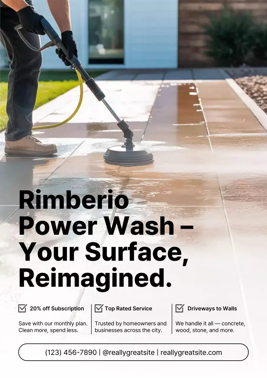 Grey Modern Cleaning Advertisement Poster