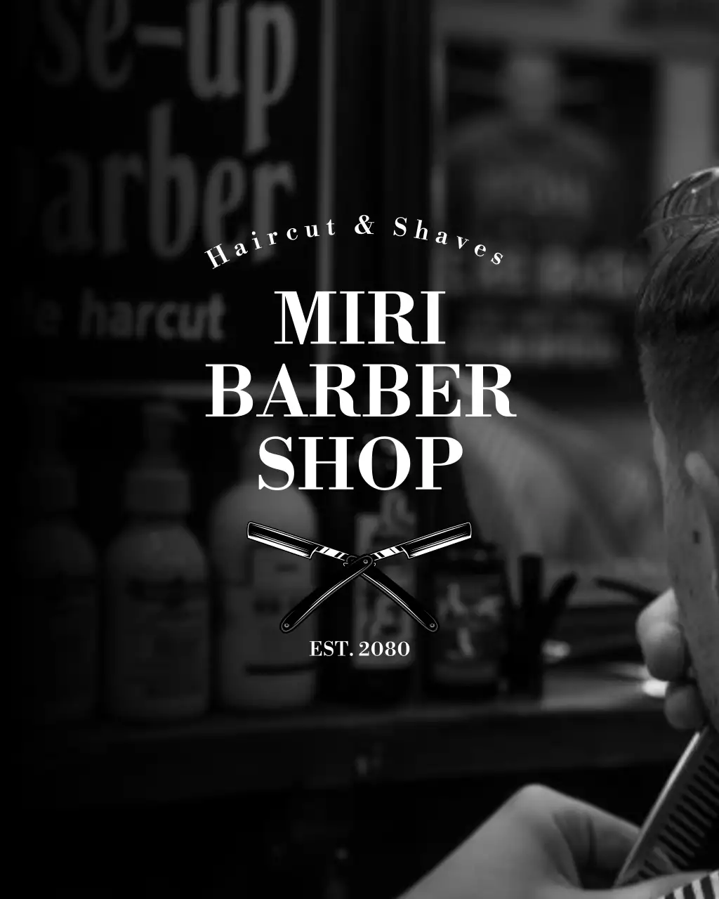 흑백 모던 소셜미디어 홍보