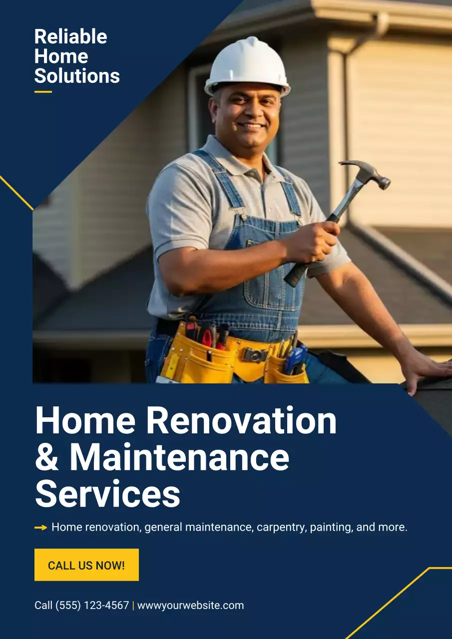 Professional Renovation Advertisement Poster