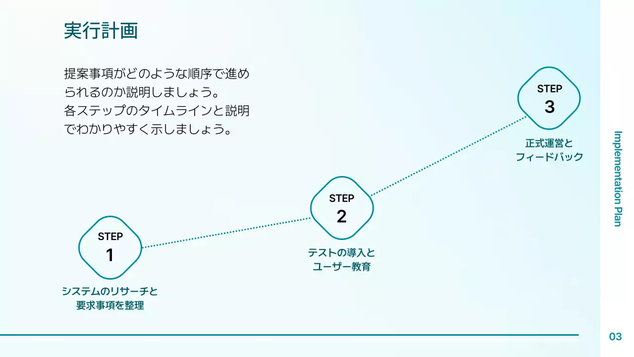 水色 シンプル ビジネス 提案書