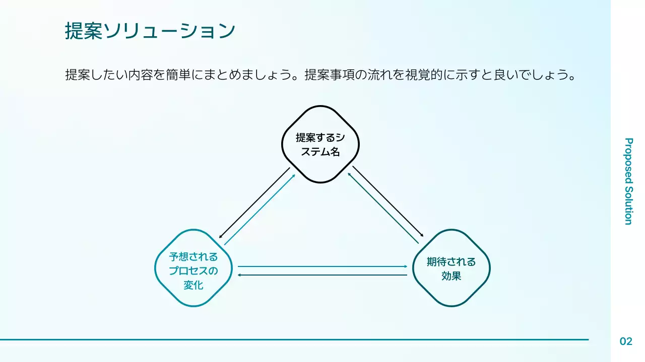 水色 シンプル ビジネス 提案書