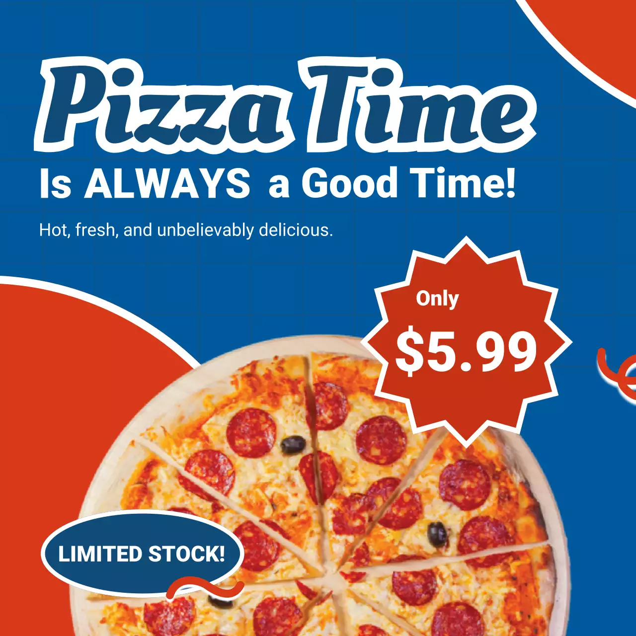 파랑 팝 음식 광고