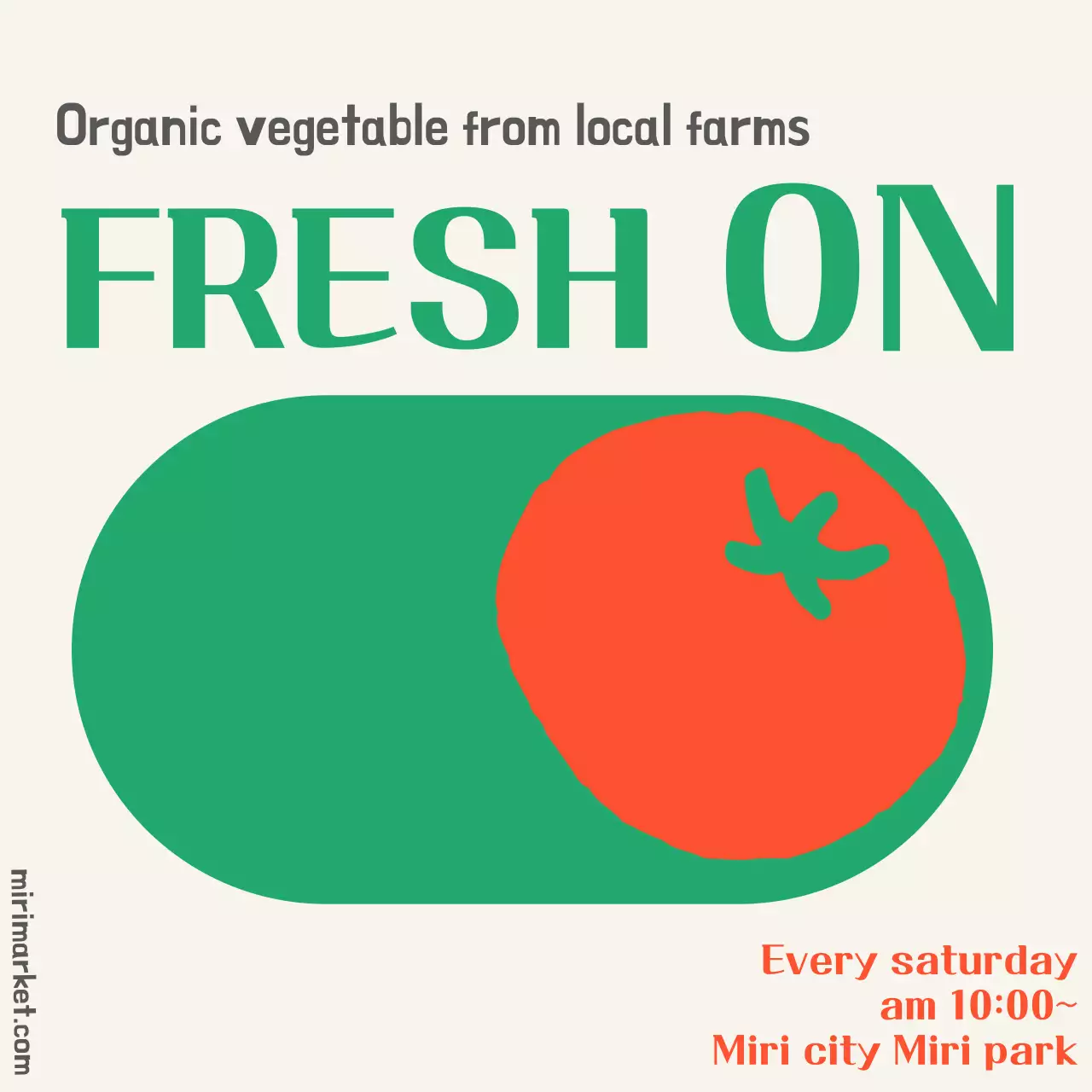 초록 심플 농부시장 광고