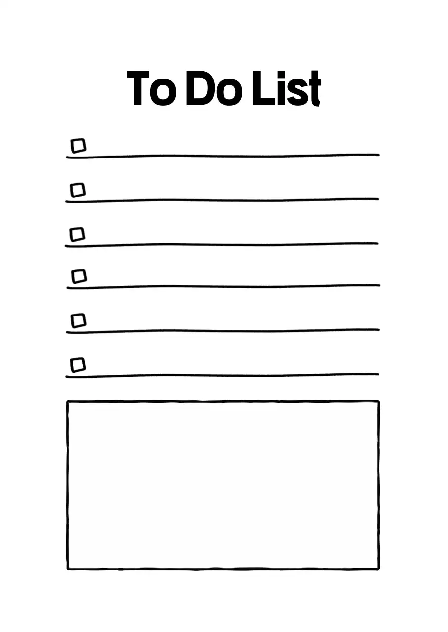 검정색 심플한 투두리스트