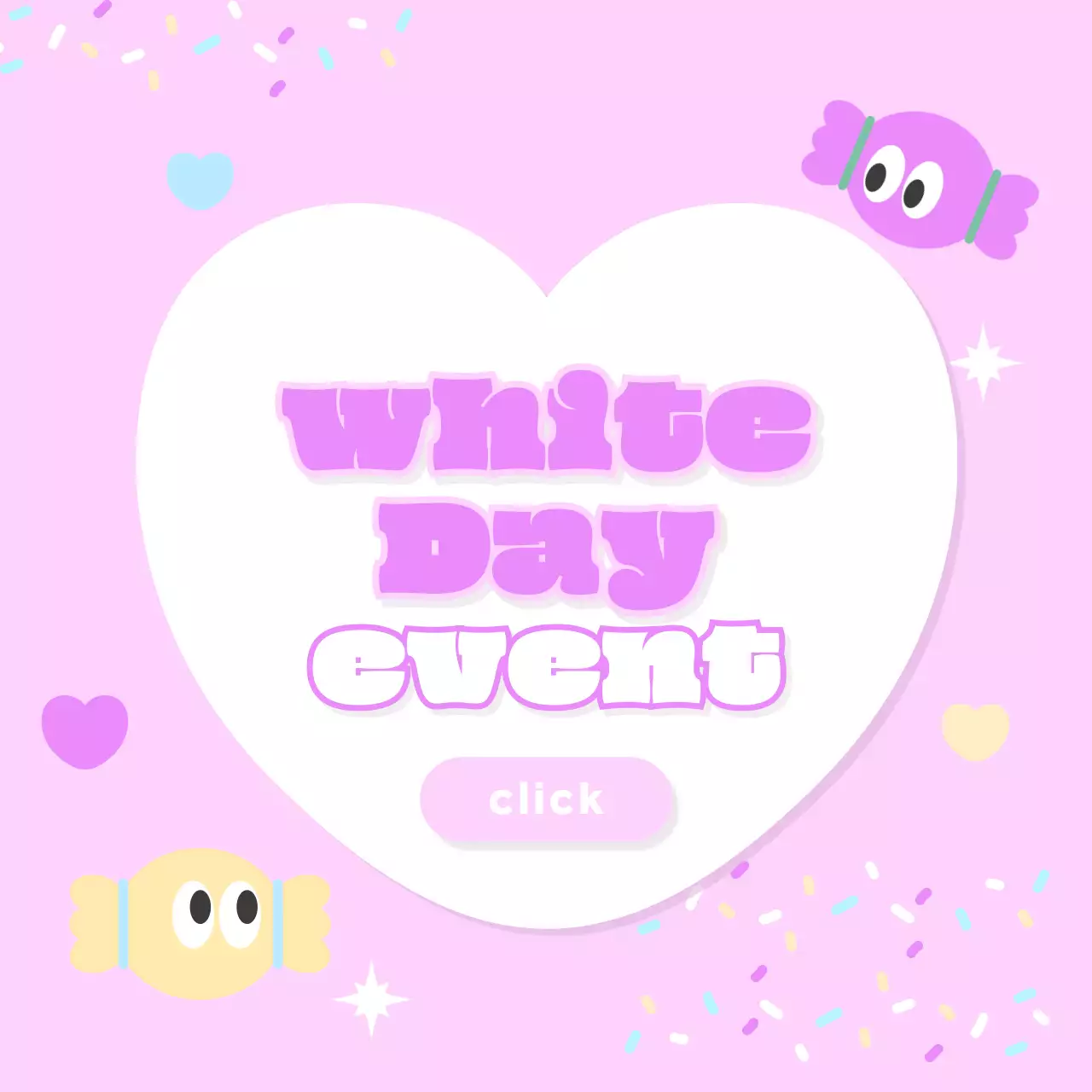 핑크 아기자기한 화이트데이 이벤트