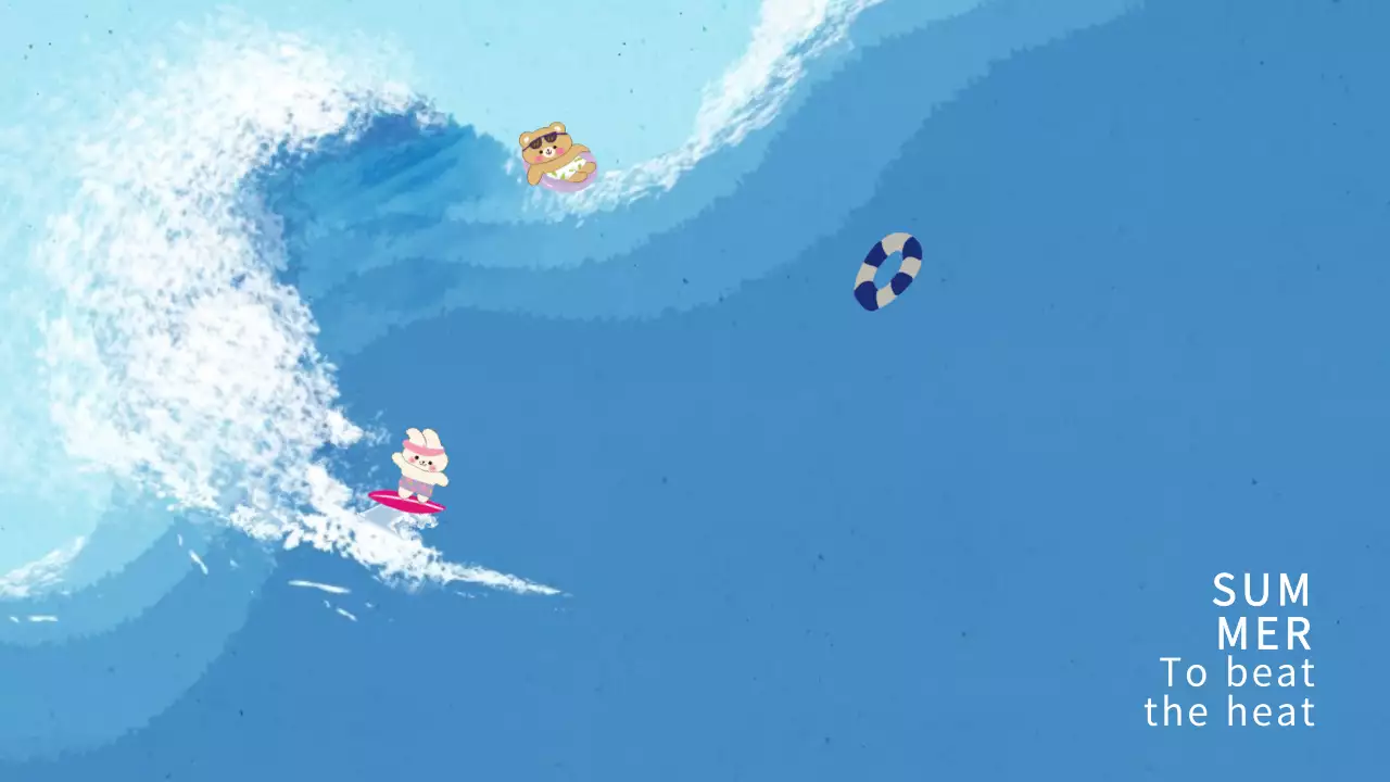 파랑 심플 여름 이벤트