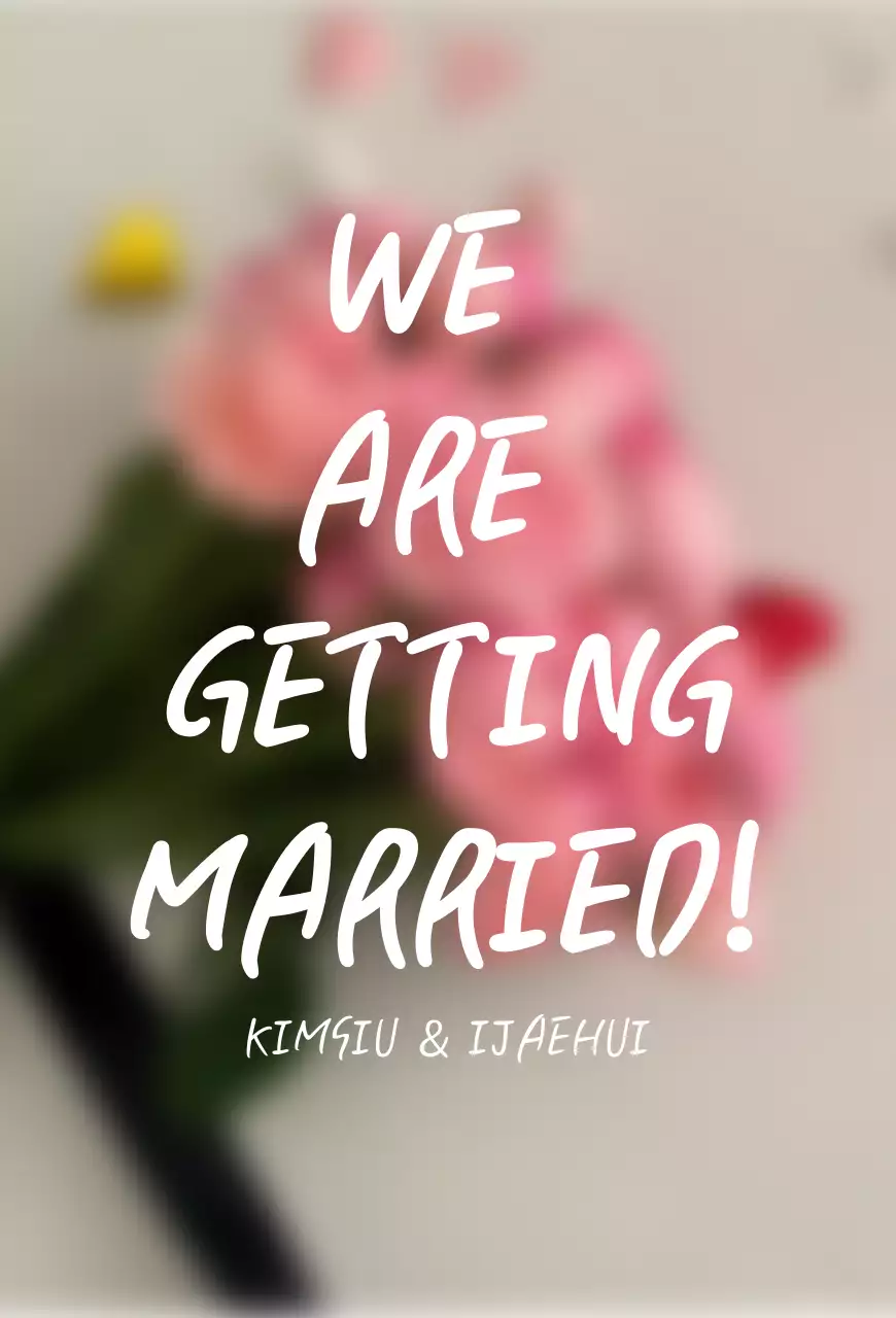 핑크 깔끔 결혼 초대장