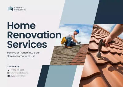 Monochrome Modern Renovation Promotion Poster