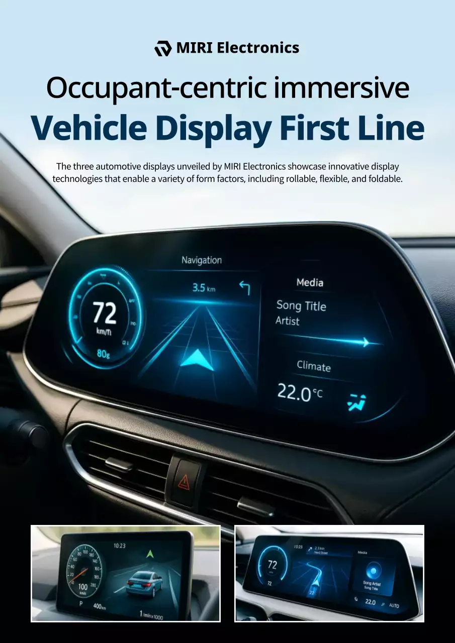 quảng cáo xe hiện đại màu xanh