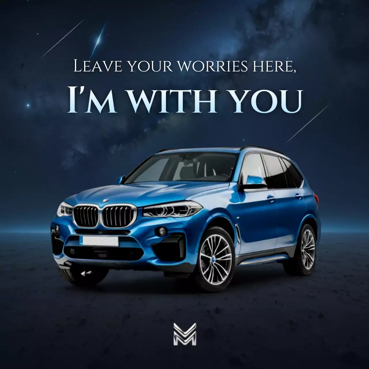 quảng cáo xe hơi hiện đại màu xanh