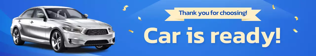 promoção de carro moderno azul