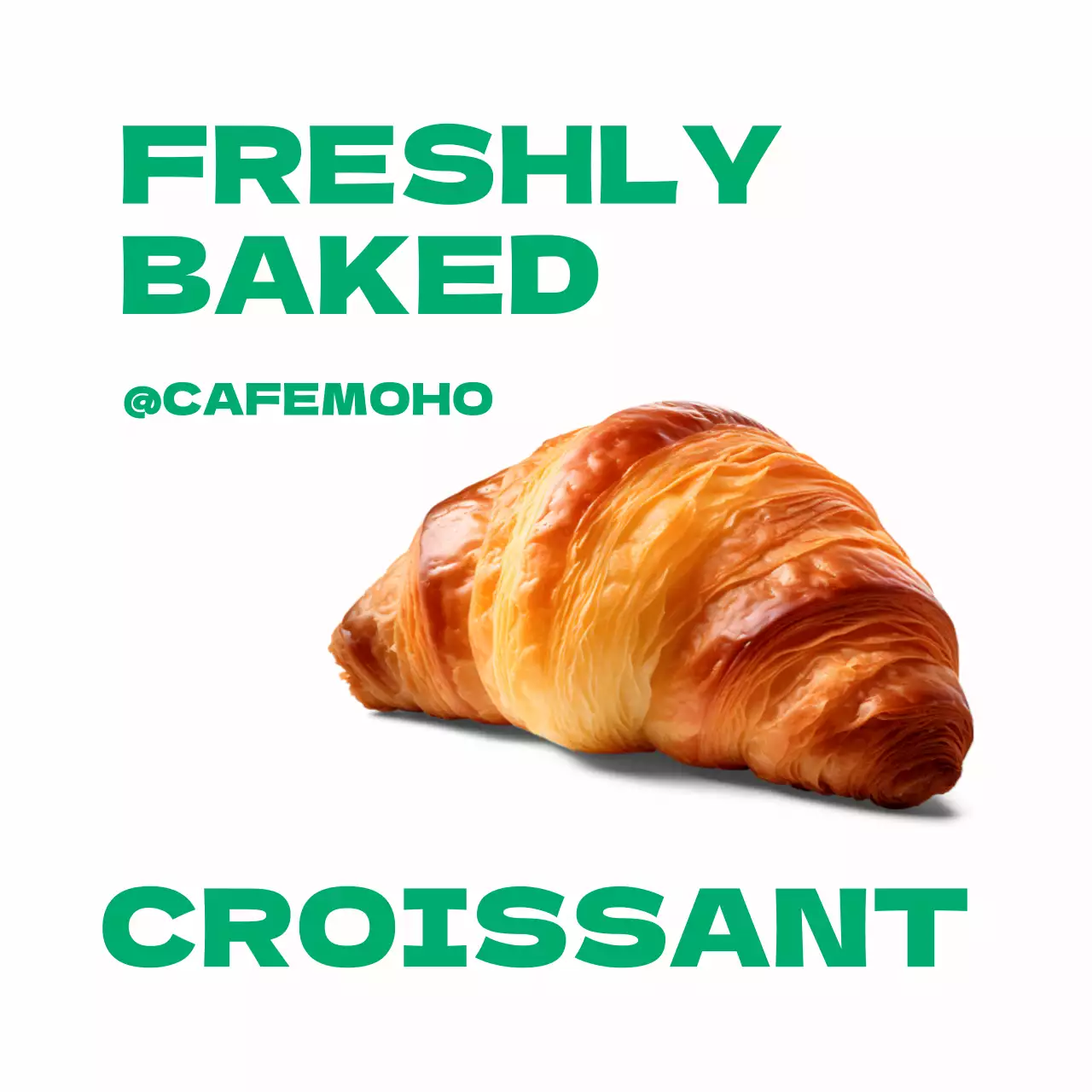 흰색 모던 베이커리 광고