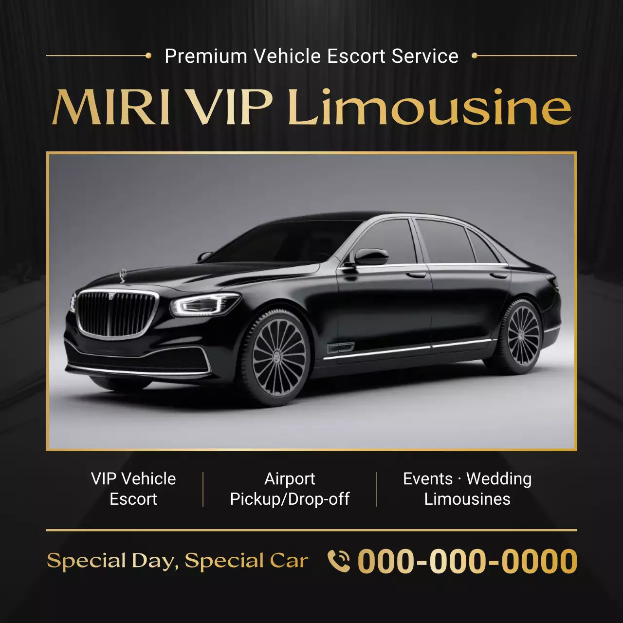 블랙 럭셔리 리무진 프로모션