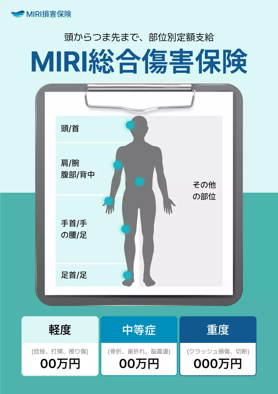水色 モダン 保険 ポスター