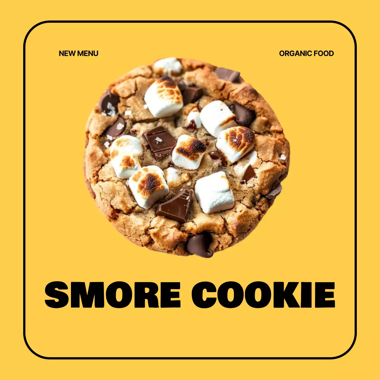 노랑 모던 디저트 메뉴 홍보