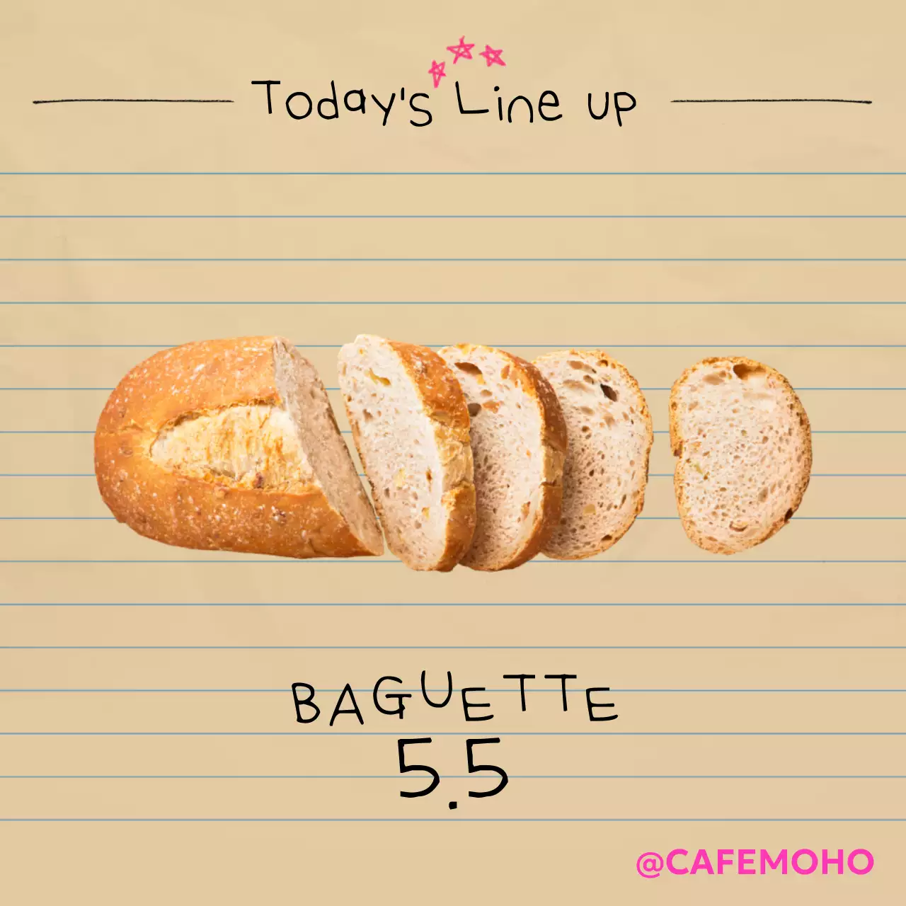 베이지 모던 디저트 메뉴판