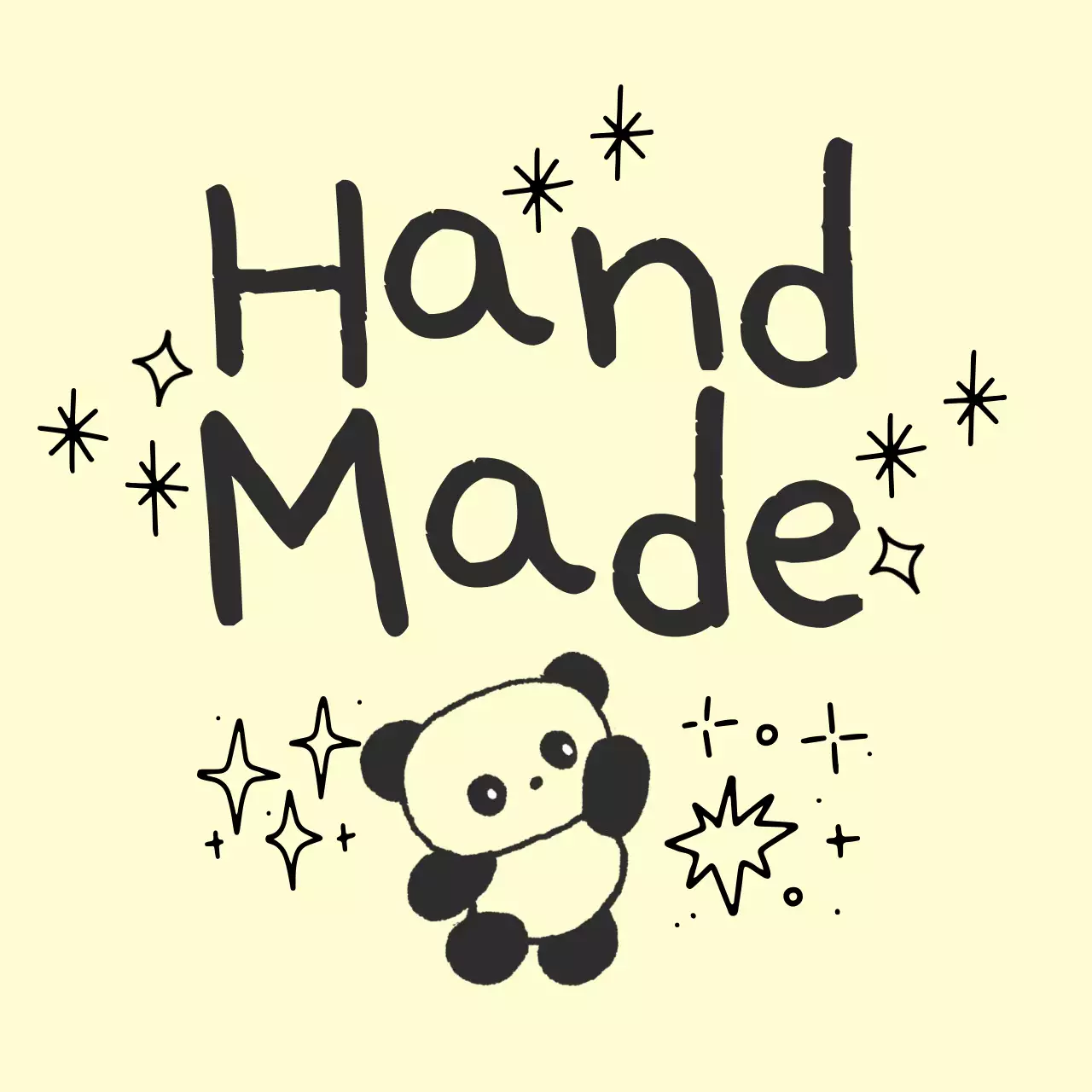 아이보리 아기자기한 수공예 스티커