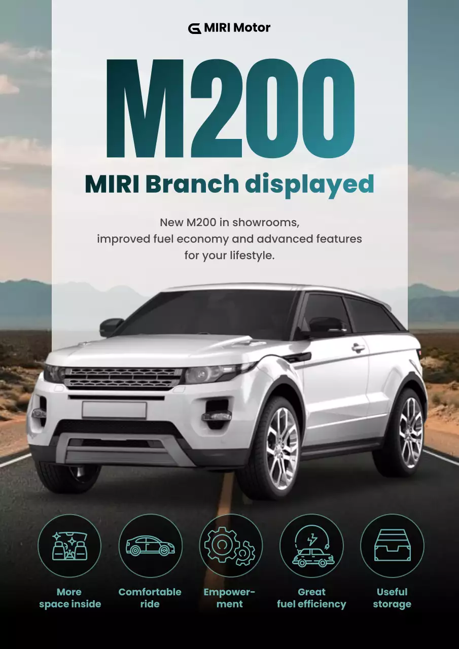 white modern SUV promotion