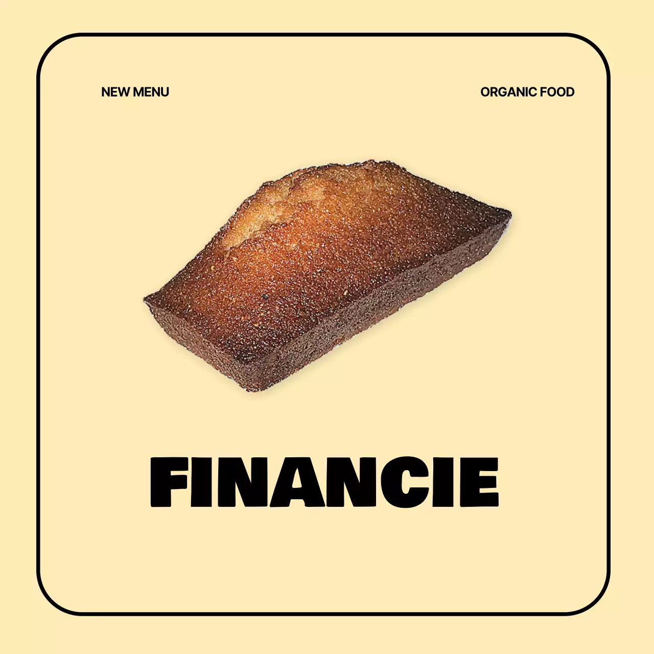 노랑 모던 디저트 메뉴 홍보