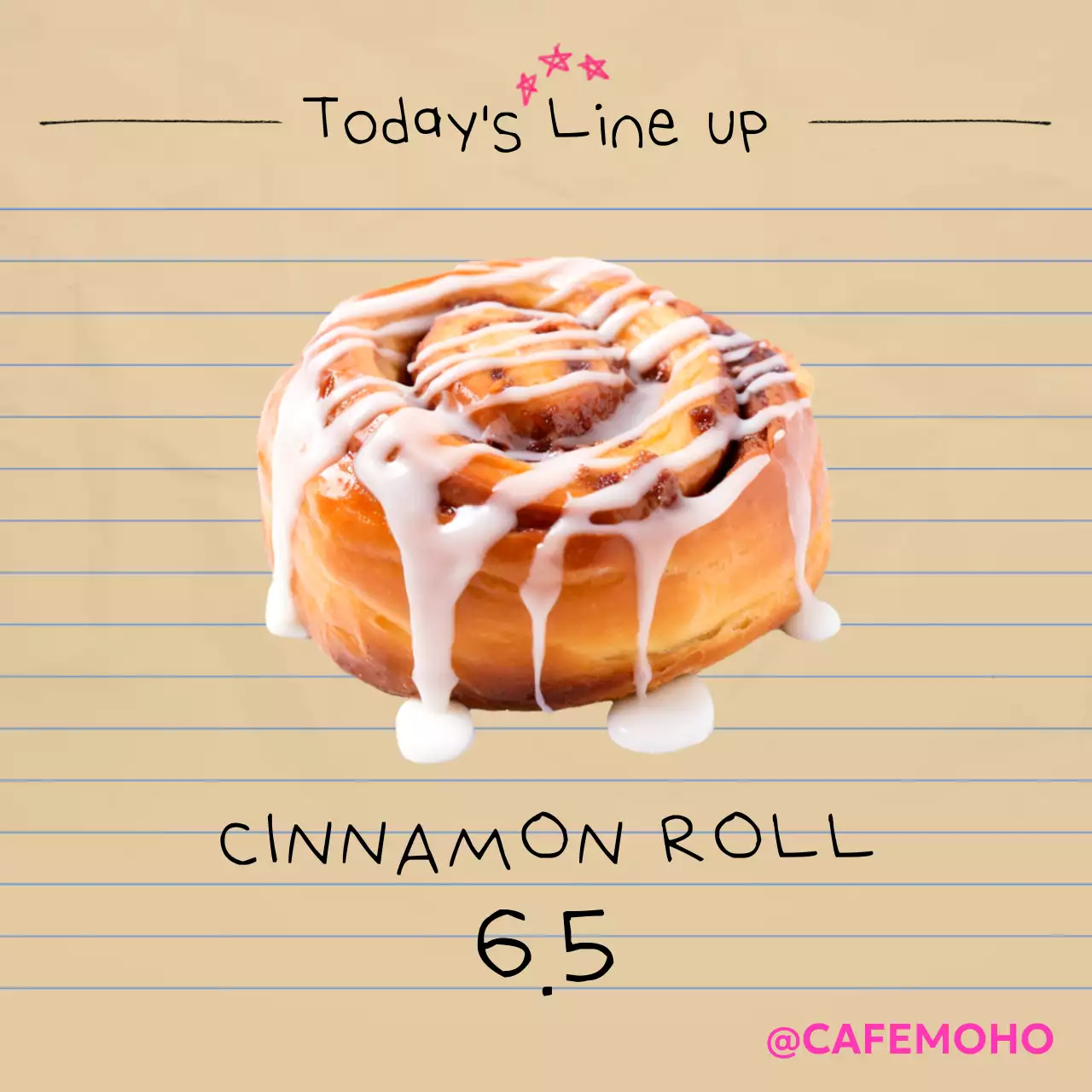 베이지 모던 디저트 메뉴판