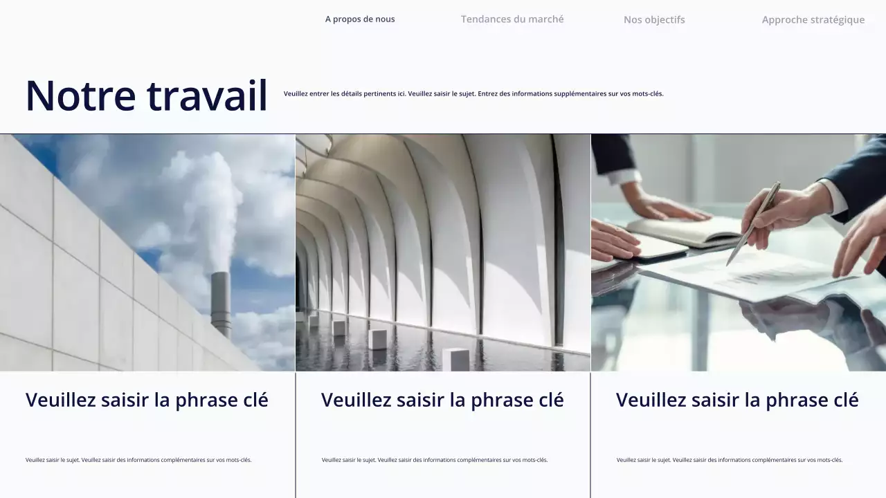 Présentation du contenu simple et blanc