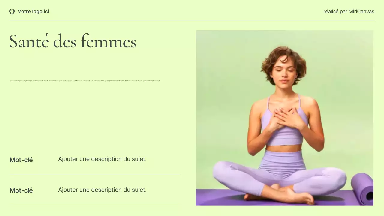 Présentation d'informations sur la santé des femmes en pastel moderne