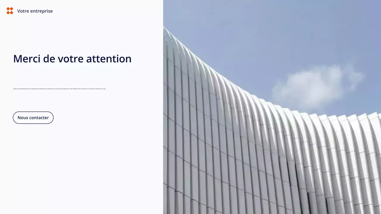 Présentation du contenu simple et blanc