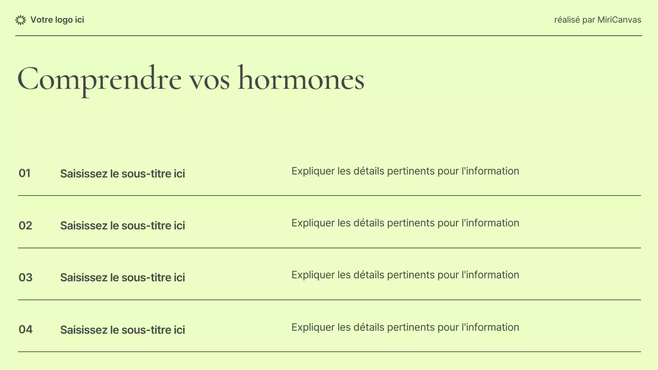 Présentation d'informations sur la santé des femmes en pastel moderne