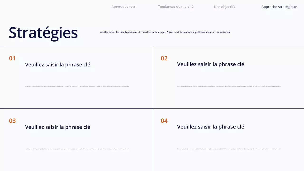 Présentation du contenu simple et blanc