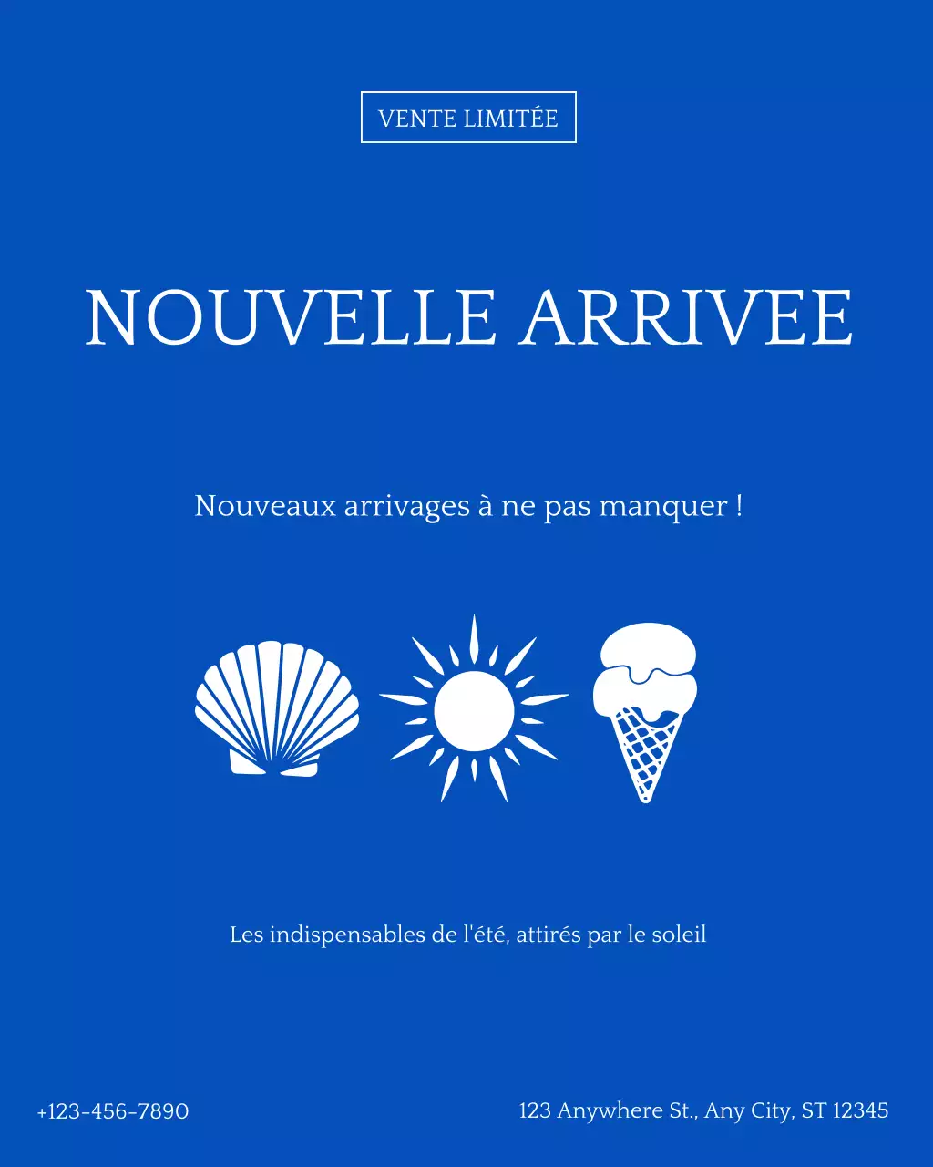 Publication promotionnelle d'été Blue Modern