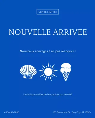 Publication promotionnelle d'été Blue Modern