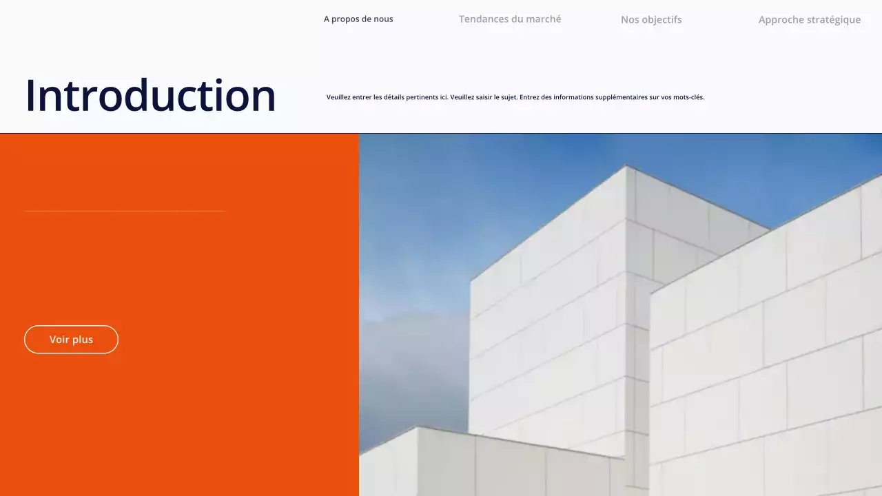 Présentation du contenu simple et blanc