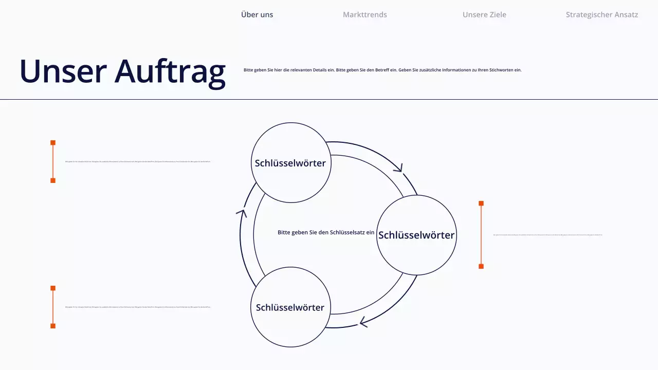 Weiße, einfache Inhaltspräsentation