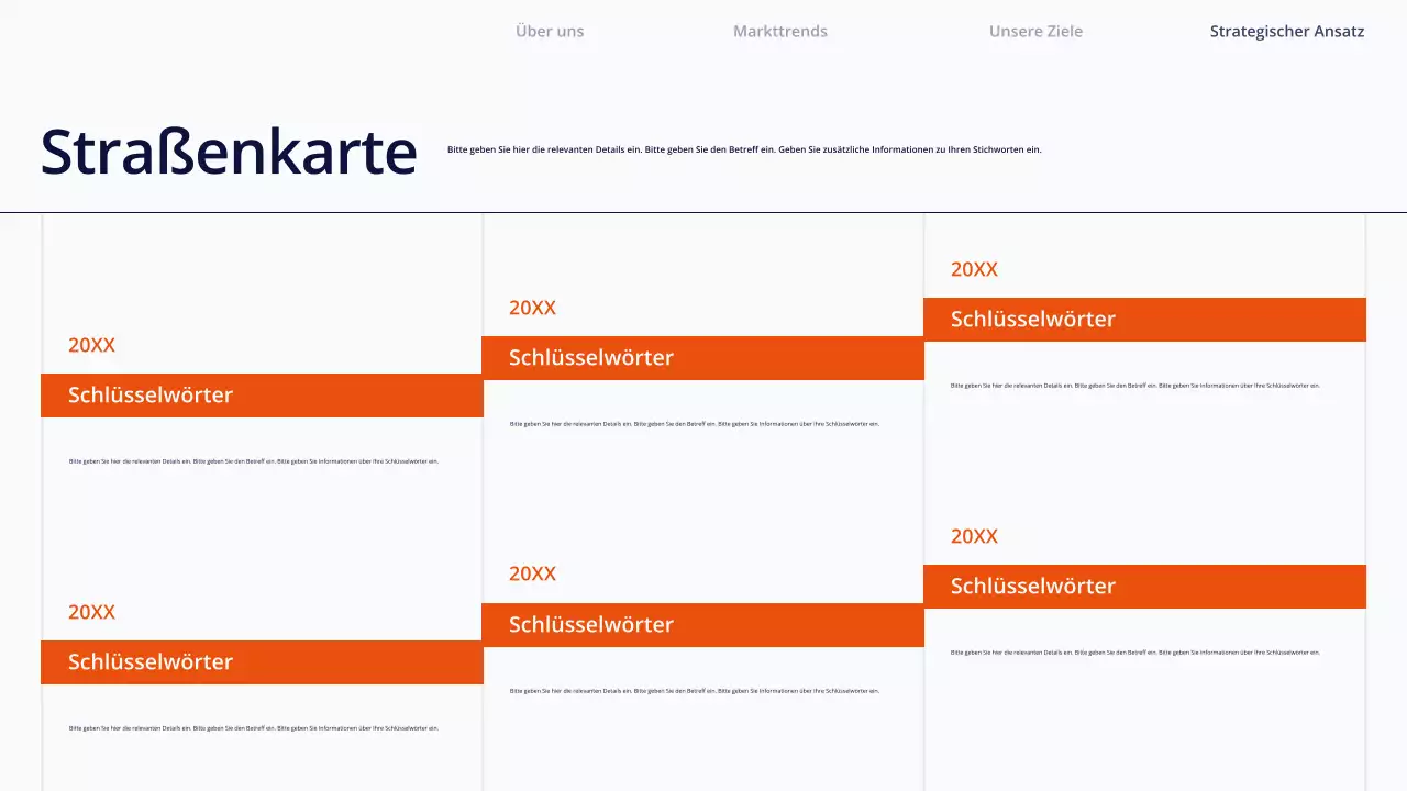Weiße, einfache Inhaltspräsentation