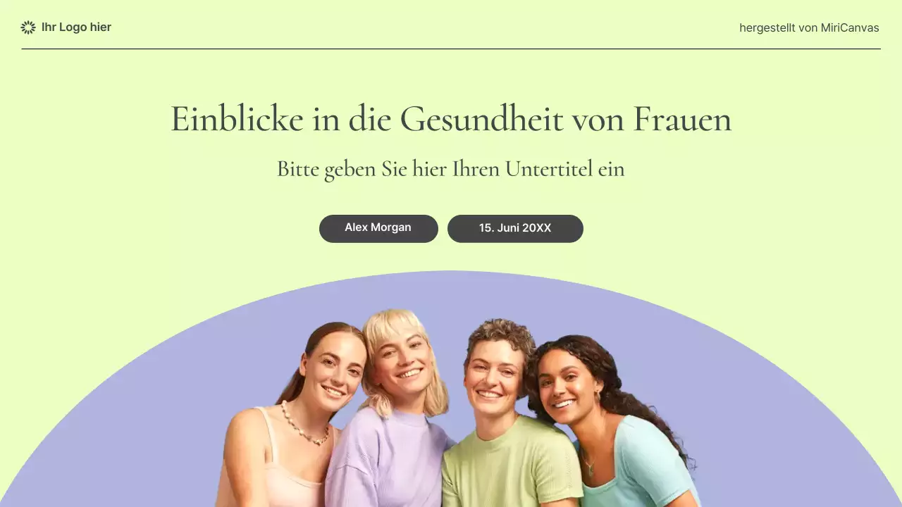 Pastellfarbene Präsentation moderner Informationen zur Frauengesundheit