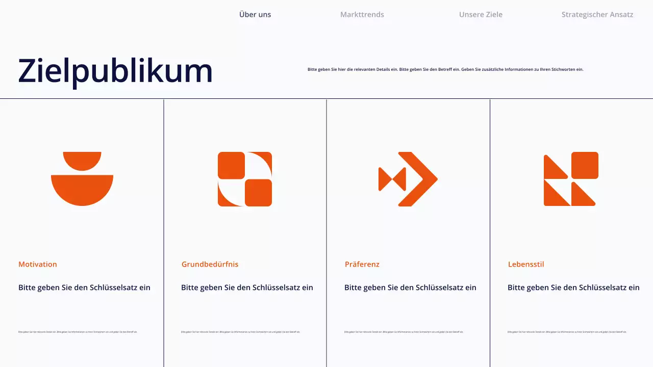 Weiße, einfache Inhaltspräsentation
