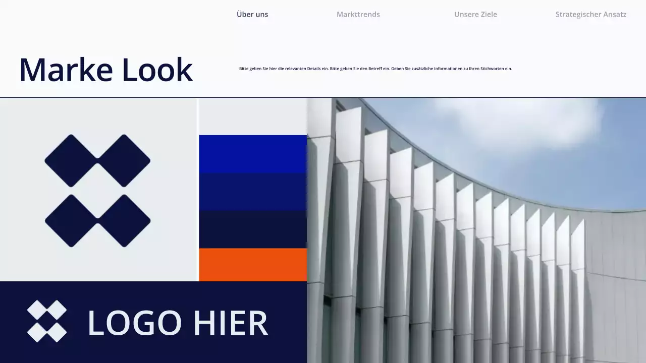 Weiße, einfache Inhaltspräsentation