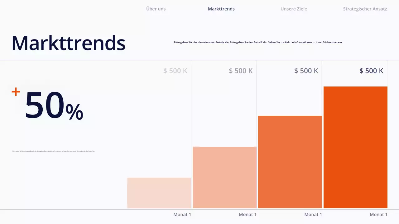 Weiße, einfache Inhaltspräsentation