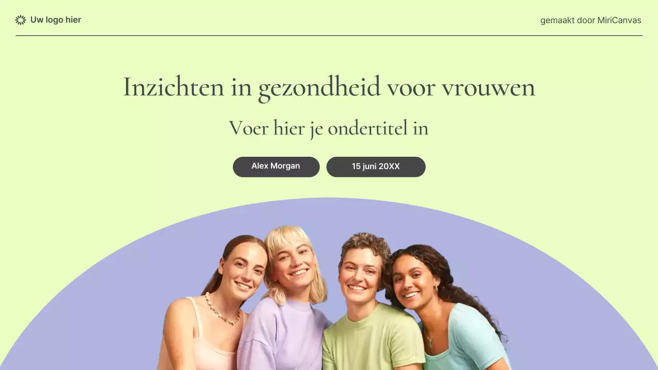 Pastel Modern Women's Health Information Presentatie