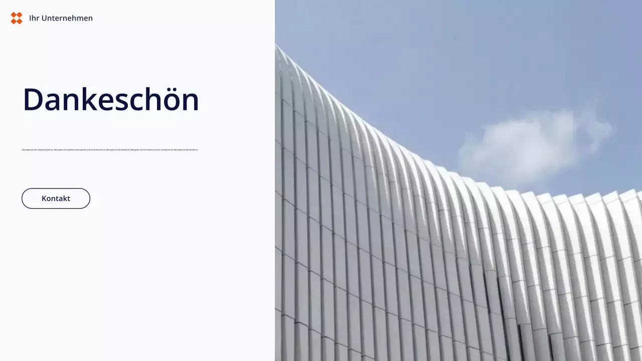 Weiße, einfache Inhaltspräsentation